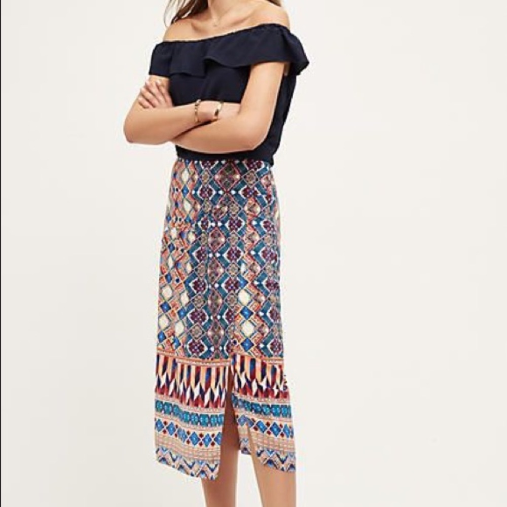 Anthropologie "HD in Paris" Wrap Skirt